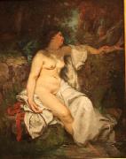 Gustave Courbet Bather Sleeping by a Brook painting